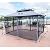 Outdoor Patio Gazebo 10'x13' with Double Roof, Heavy Duty Canopy Party Tent Shelter with Mosquito Nets, Easy Setup Patio Pergola with Steel Frame Strong Legs for Backyard, Garden, Lawn (Grey)