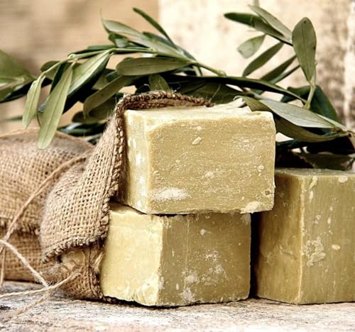 LAVERNE Natural Olive Oil Soap Bars 3 Pack Handmade Traditional Style 180 Gram