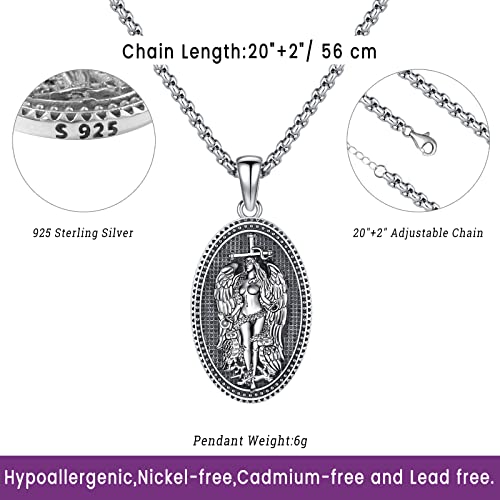 Eusense Lilith Necklace for Women Men Ankh Eye of Horus Necklace 925 Sterling Silver Sigil of Lilith Pendant Lilith Triple Moon Goddess Gold Arrowhead Evil Eye Ankh Cross Pendant Egyptian Jewelry3