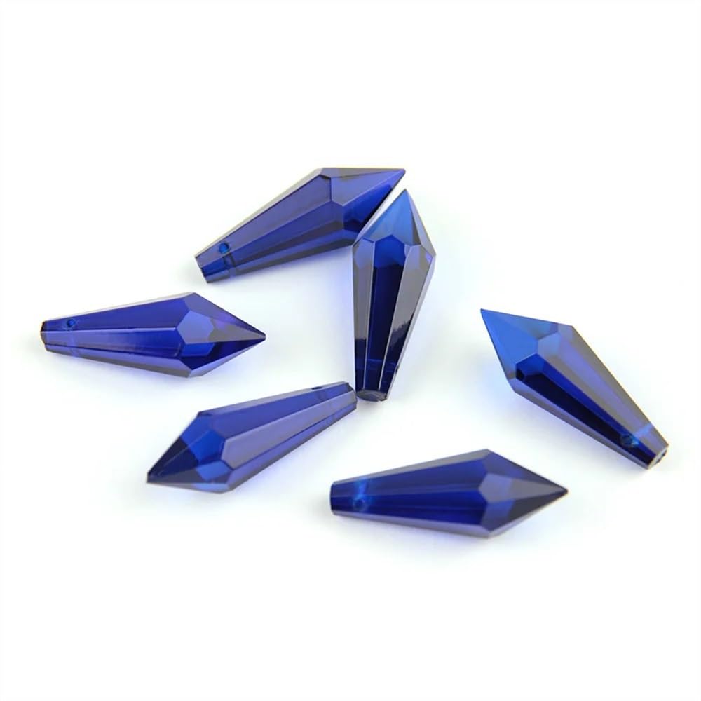 Hängekristalle Prismen Dunkelblaue 38 mm/63 mm/76 mm Eiszapfen-Kronleuchter-Tropfen, Kristall-Kronleuchter-Teile, Tropfen-Anhänger Hängekristalle Kristalle für Dekoration(38mm,200pcs)