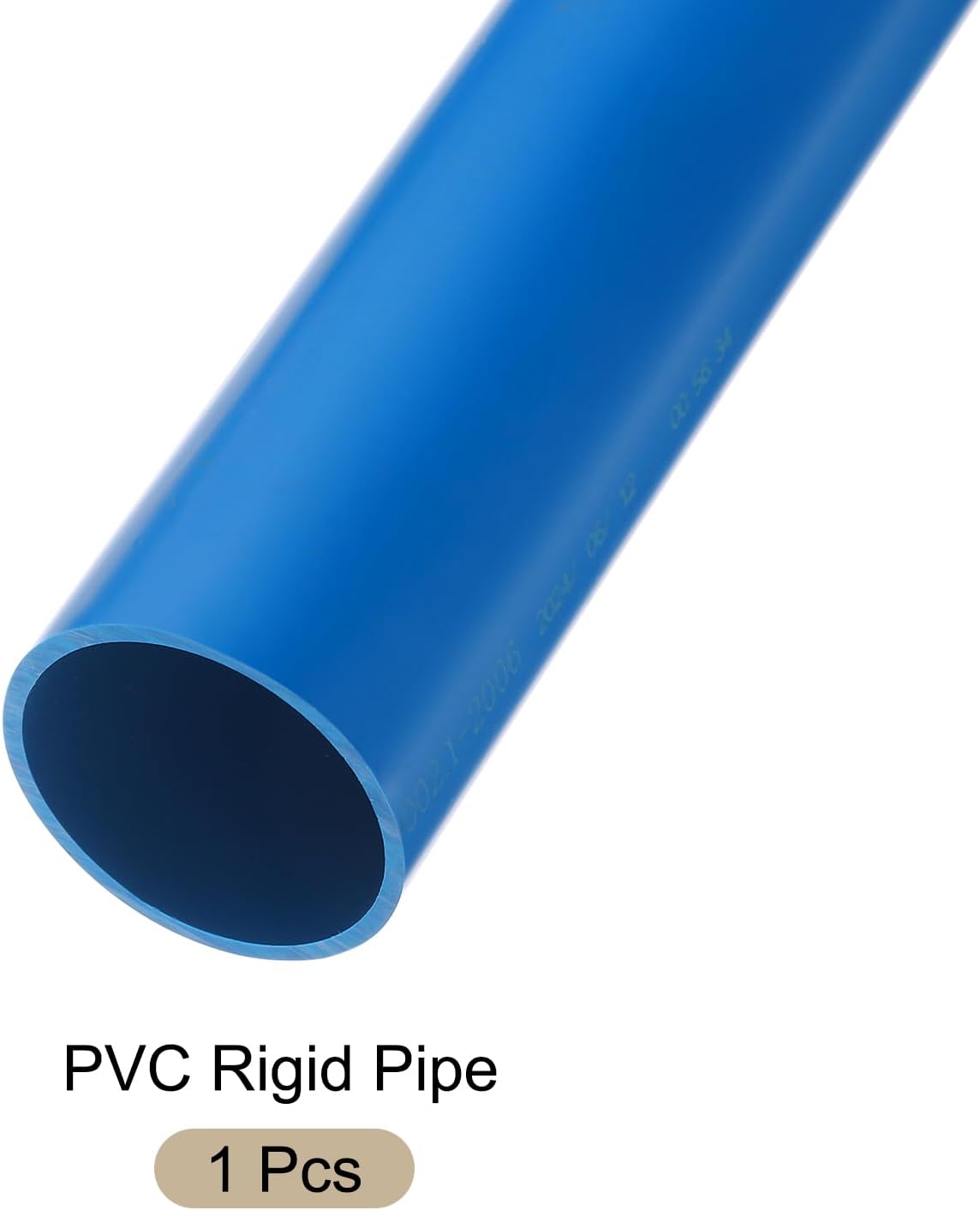 1-3/4" x 2" PVC Pipe 20" Plastic Rigid Tubing Round High Impact Drain Pipe, [for Greenhouse Garden Home HVAC Plumbing] - 45.2mm x 50mm / Blue