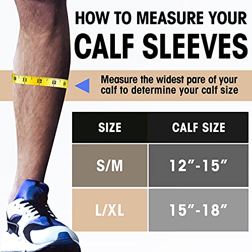 Coume 6 Pairs Calf Compression Sleeve Men And Women Footless Compression Socks For Leg Support thumb #1