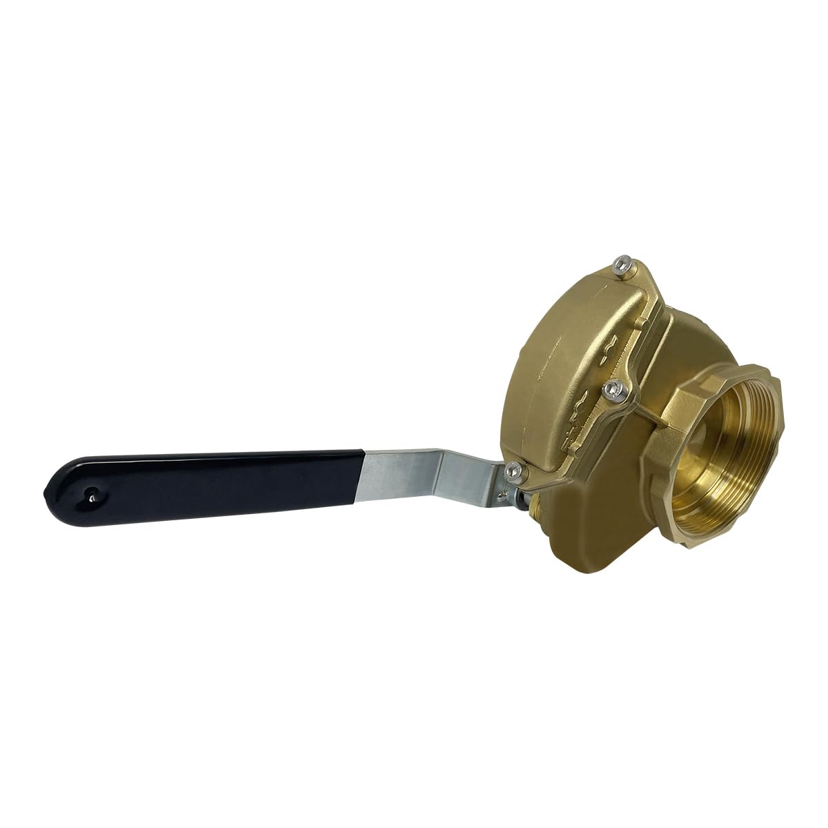 Gloxco 4" Brass Lever Gate Valve, 4" Female NPT x 4" Female NPT