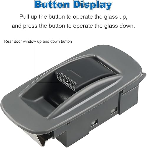 Miniatura 3 de Interruptor de ventana de puerta trasera compatible con Toyota Tacoma 2.7L L4 y 4.0l V6 2005 2006 2007 2008 2009 2010 2011 2012, interruptor de