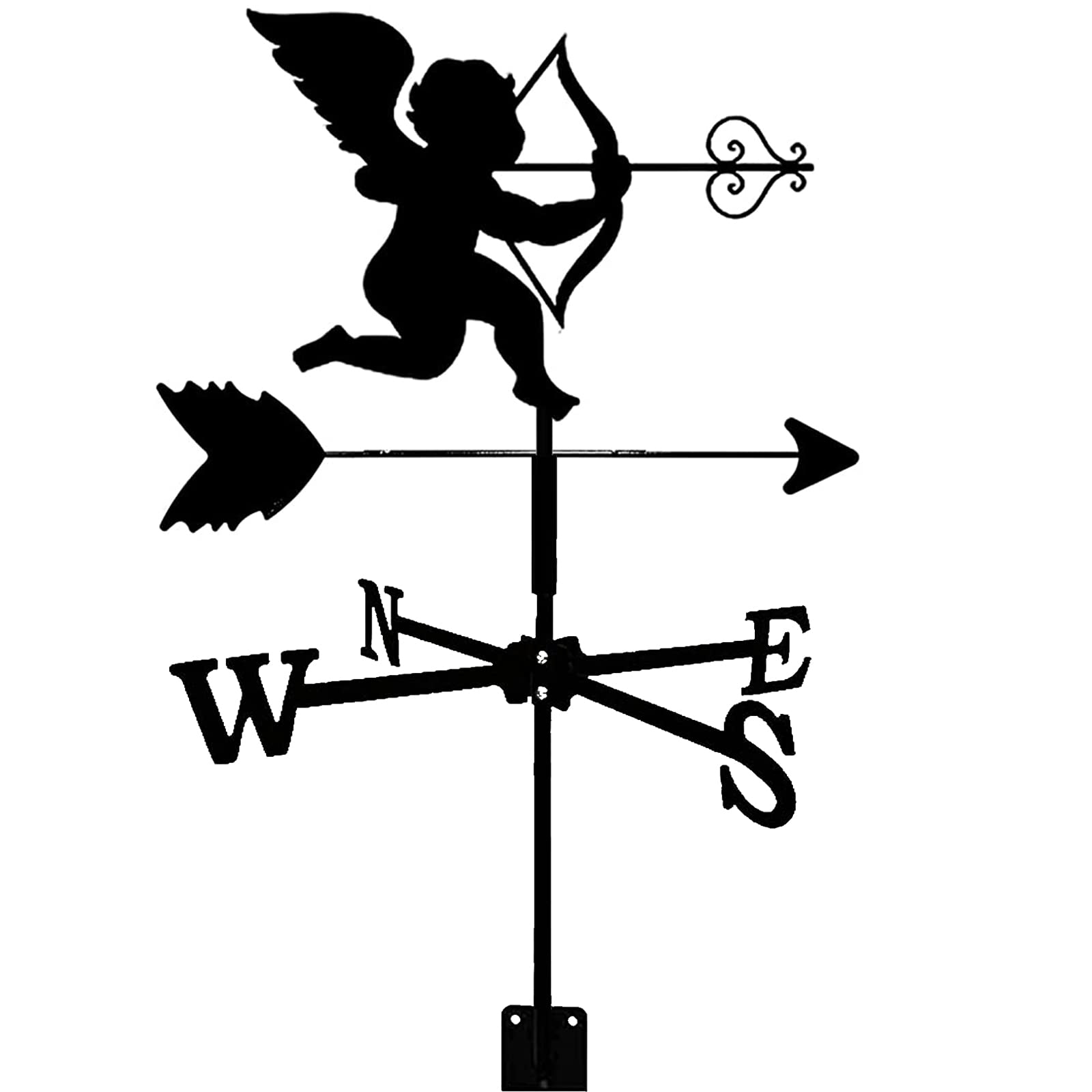 Metal Bracket Weathervane Retro Weather Vane Stainless Steel Wind Direction Indicator for Garden And Yard Measuring Tool Decoration