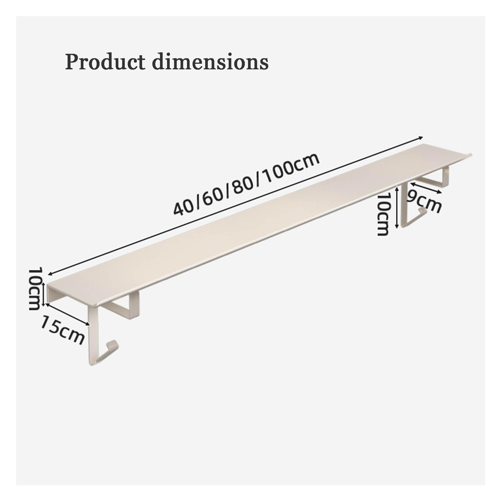 Estante para Radiador con Grosor Reforzado Soporte para Radiador para El Pasillo Organizador Pequeño para Objetos Diversos sin Taladrar para El Salón (60x15cm)