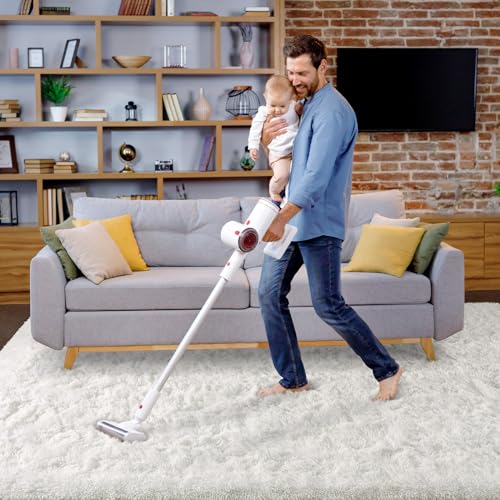 HOMORE Area Rug for Living Room 5x8 Fluffy Rug Modern Shag Rugs for Bedroom, Super Soft and Comfy Carpet, Cute Carpets for Kids Nursery Boys Girls Room Decor, Ivory