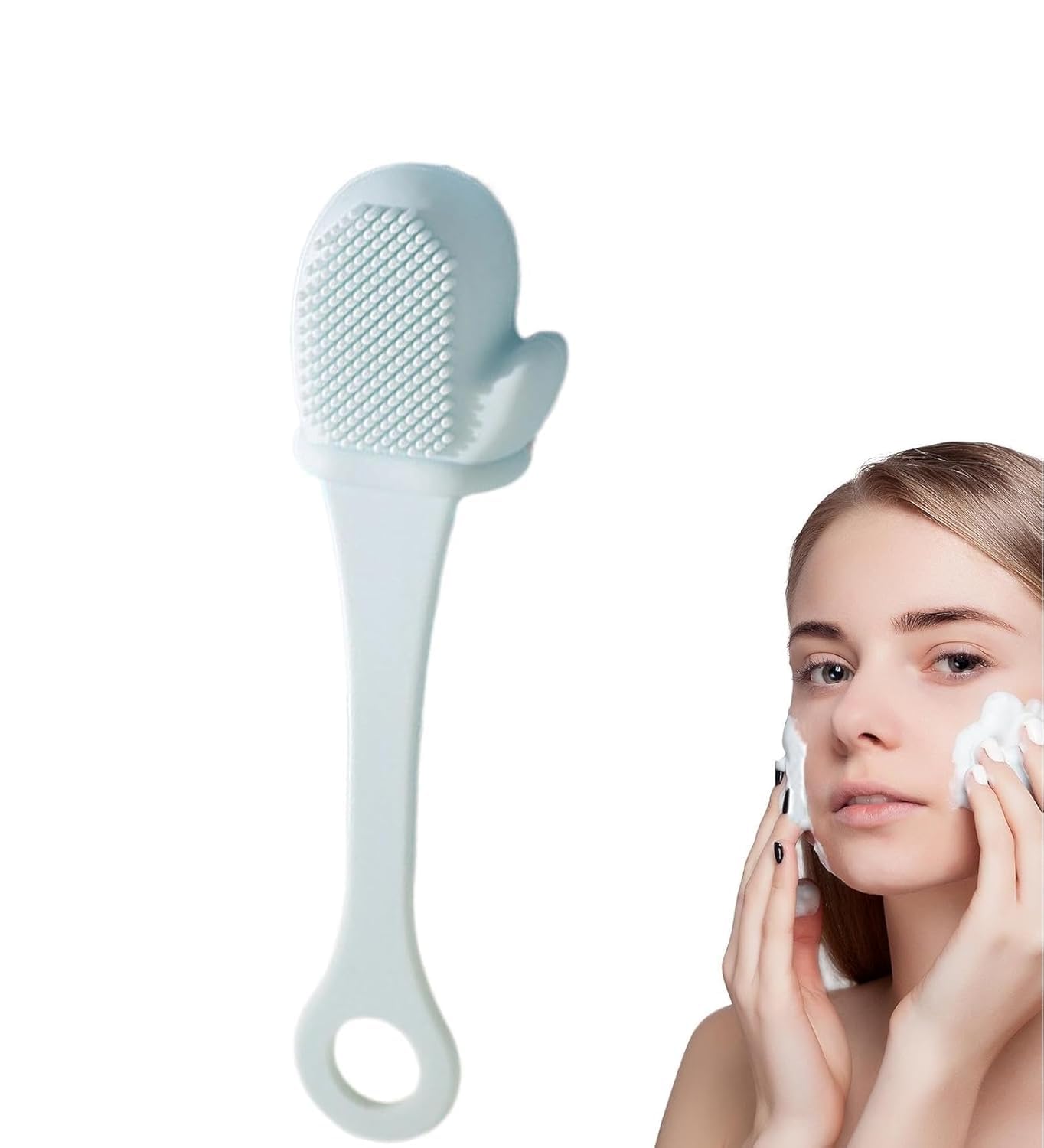 Face Scrubber Silicone Facial Cleansing Brush | Soft Face Wash Brush for Deep Pore Cleansing, Blackhead Remover, Nose Pore Cleaner, Exfoliator & Face Massage Tool for Women & Men, Pack of 1-image-47