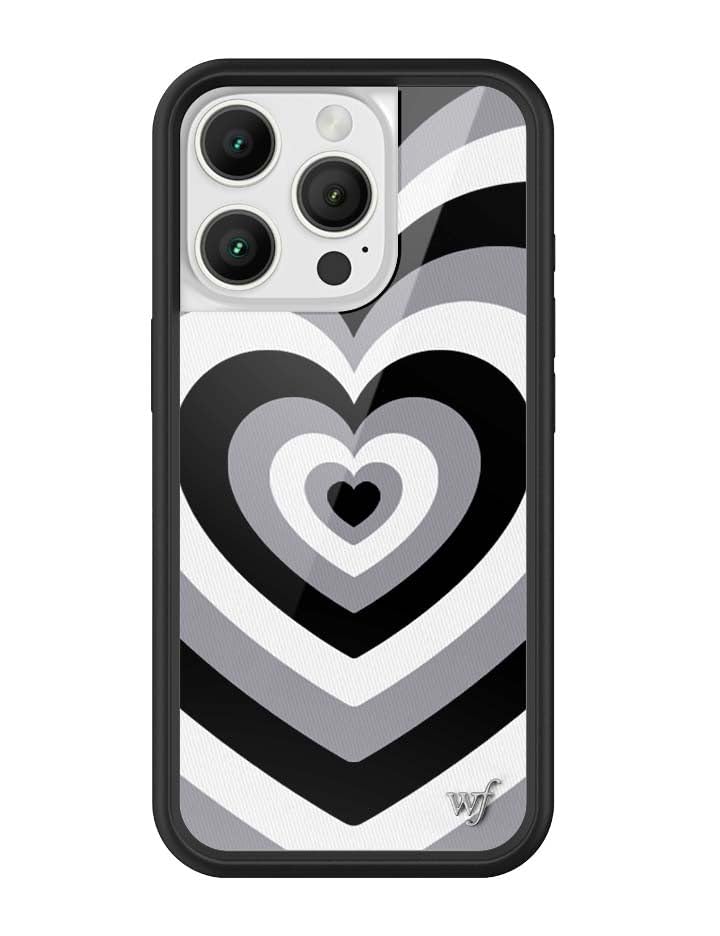 Image of Wildflower Cases - iPhone 16 Pro Compatible - Latte Love Midnight | Impact-Certified 6.5 ft Drop Protection Case, Raised Protective Bumper, Cute Aesthetic Design, Women-Owned Small Business