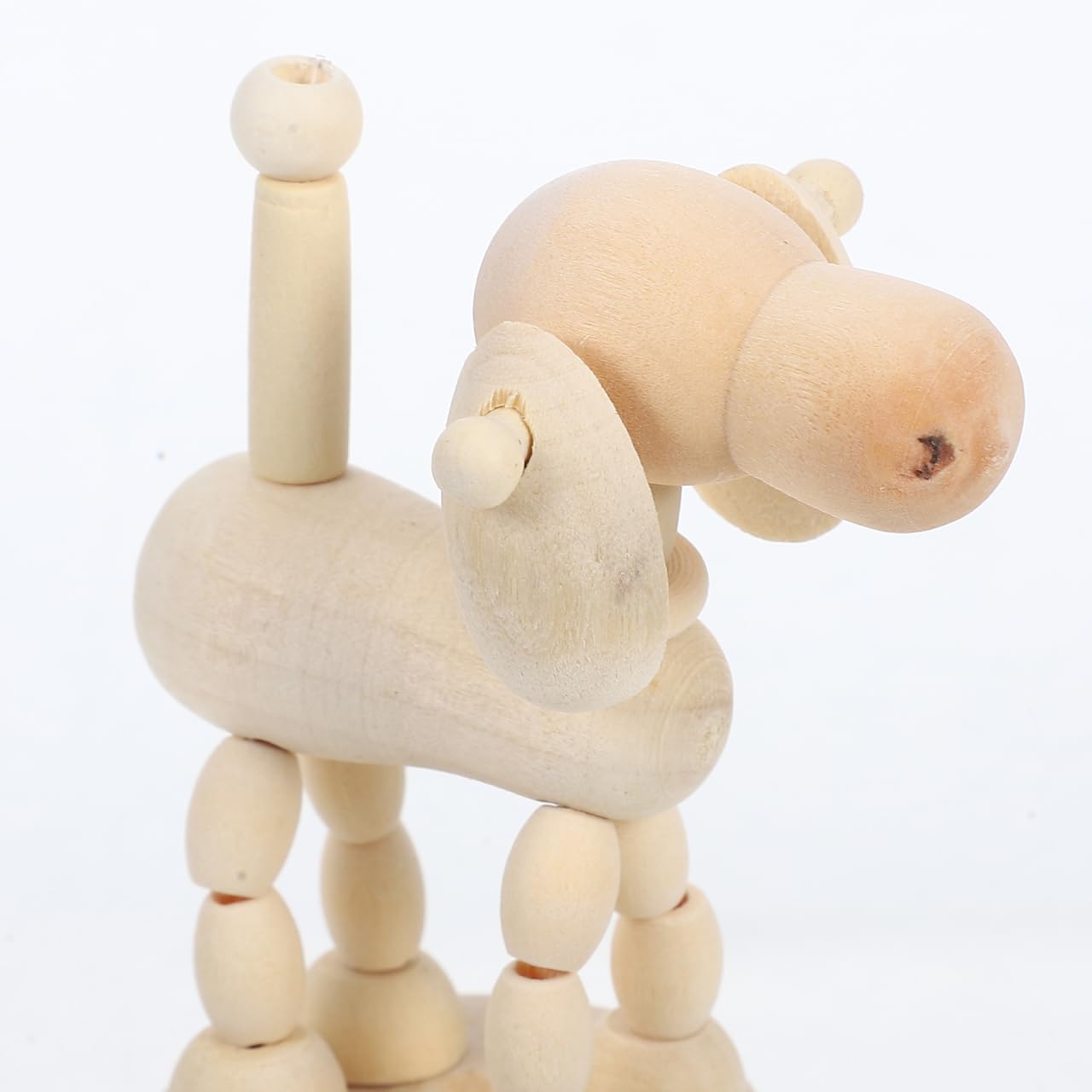 JOINPAYA 2Pcs Unfinished Wooden Animal Finger Puppets DIY Craft Kits for Creative Painting and Home Decoration Small Natural Wood Figures for Art Projects and Educational Play - Image 3