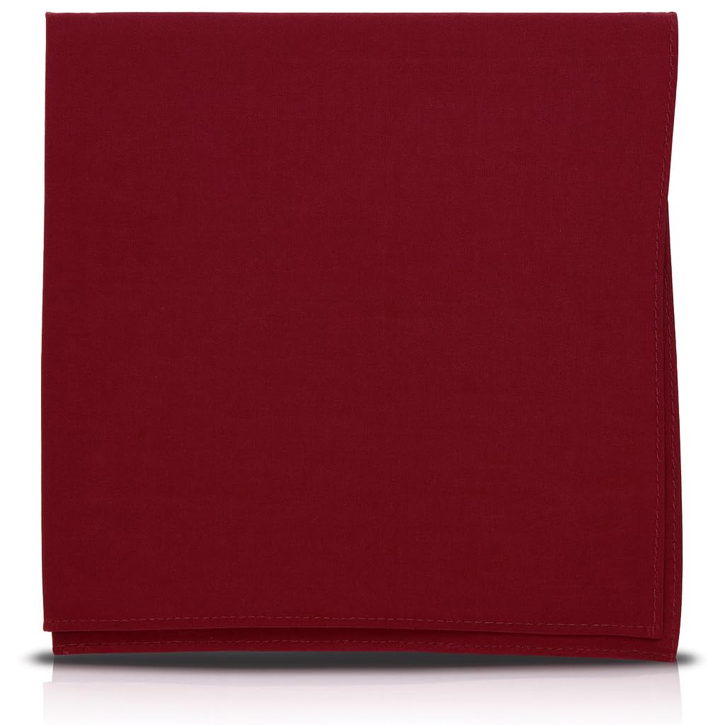 Lizzy Unisex Maroon Plain Multifunctional Bandana's Headwear Neckwear Neckerchief Cycling Cowboy Scarf Head Neck Gaiter - Mens Womens Multipack Assorted Men Hair Pirate Bandana (Maroon)