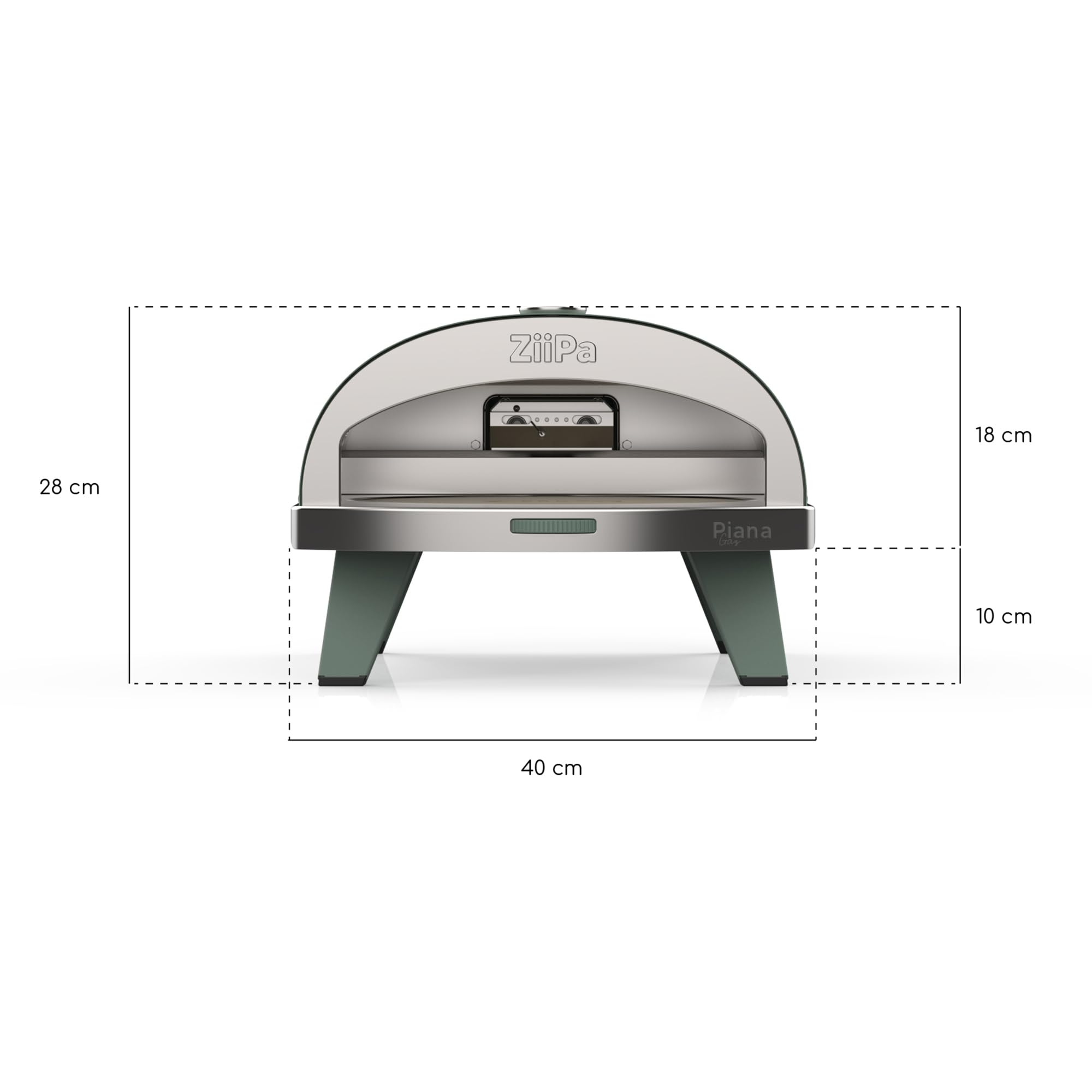 Four à Pizza Piana à Gaz ZiiPa Eucalyptus 31,5 cm Pierre Cordiérite Cuisson Express 90 sec