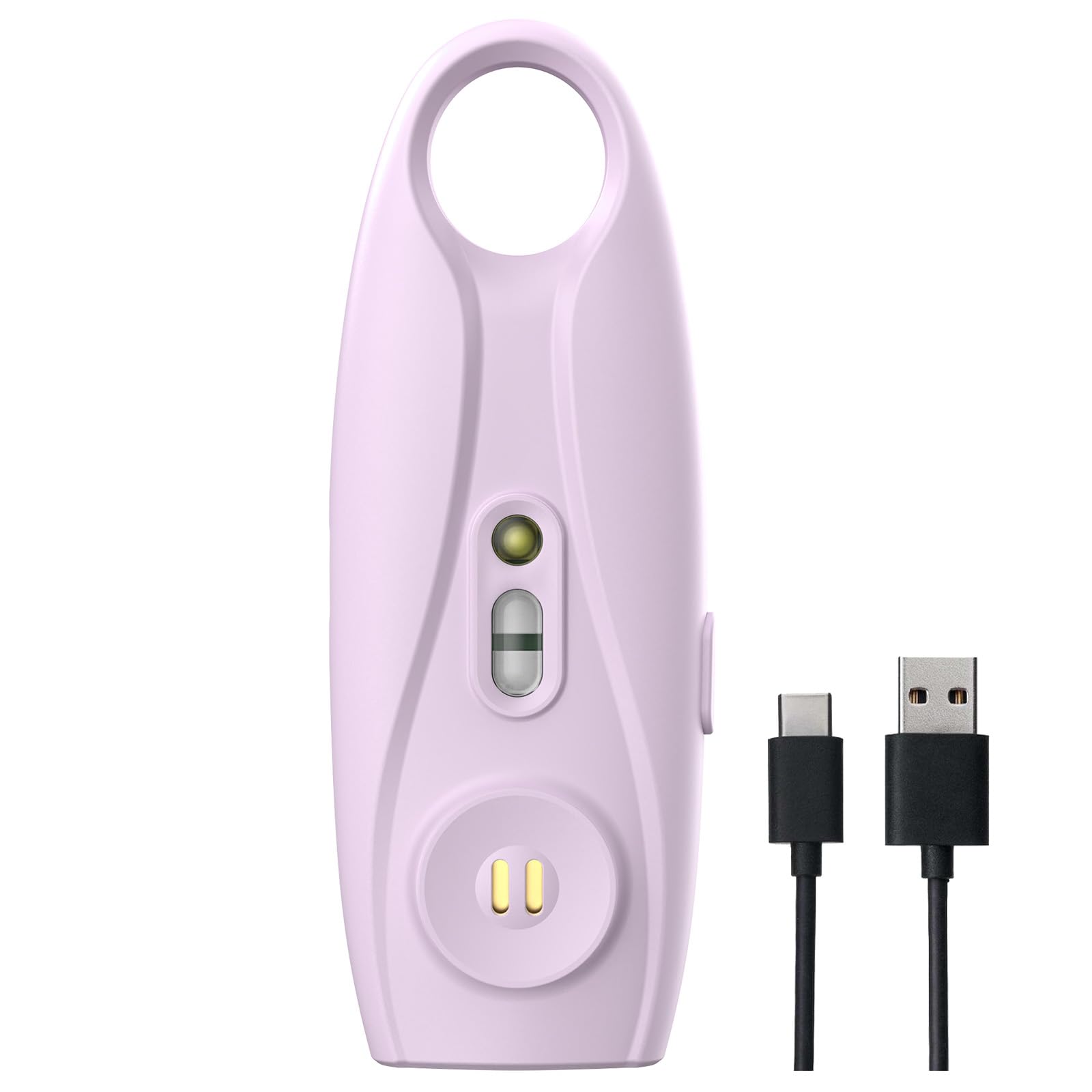 Personal Safety Alarm, USB Rechargeable Siren with Strobe Lights, Low Battery Notice - Safe Sound Horn for Women, Girls, Elderly, Incl Keychain, PL