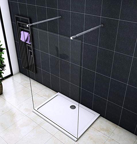 Mamparas de Ducha Pantalla Panel Fijo 8mm Antical - Dos Barras 73-120cm - 97x200 cm