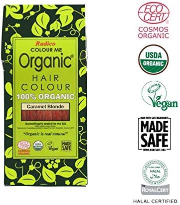 Radico Colour Me Organic 100% Natural Hair Dye (Caramel Blonde) by RADICO COLOUR ME
