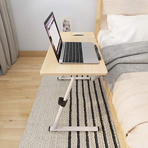 SogesHome Table de Lit Canapé Petit Bureau 80 x 40 cm, Table d'appoint avec Panneau de Souris pour Ordinateur Portable,S1-2MP-SH-01