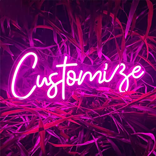 Image of Custom Neon Signs for Wall Decor, Personalized Led Neon Light Sign Customizable, Neon Name Sign Personalized for Bedroom Bar Wedding Wall Decorations Business Logo Birthday Party Gift