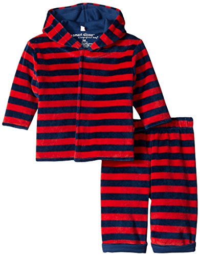 Magnificent Baby Baby-Boys Red Navy Velour Hoody and Pant