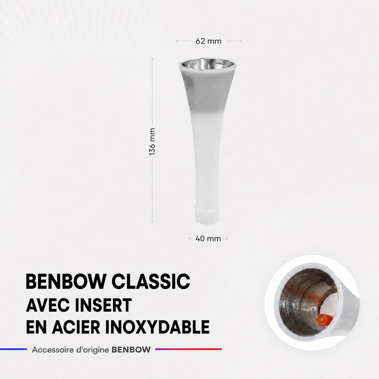 BenBow Lot de 10 entonnoirs de rechange 016 en acier inoxydable pour pistolet de nettoyage à air comprimé - Accessoires à air comprimé - Compatible avec les pistolets Classic