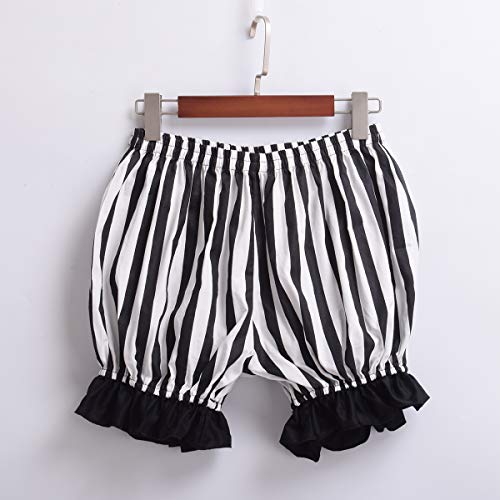Pantalon en coton et dentelle style Lolita pour soirées déguisées et quotidien