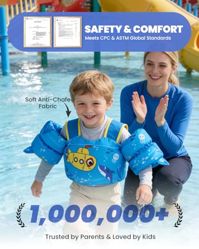 Image of Gogokids Puddle Float Jumper 24-66 Pounds, Toddler Swim Vest Kids Floaties