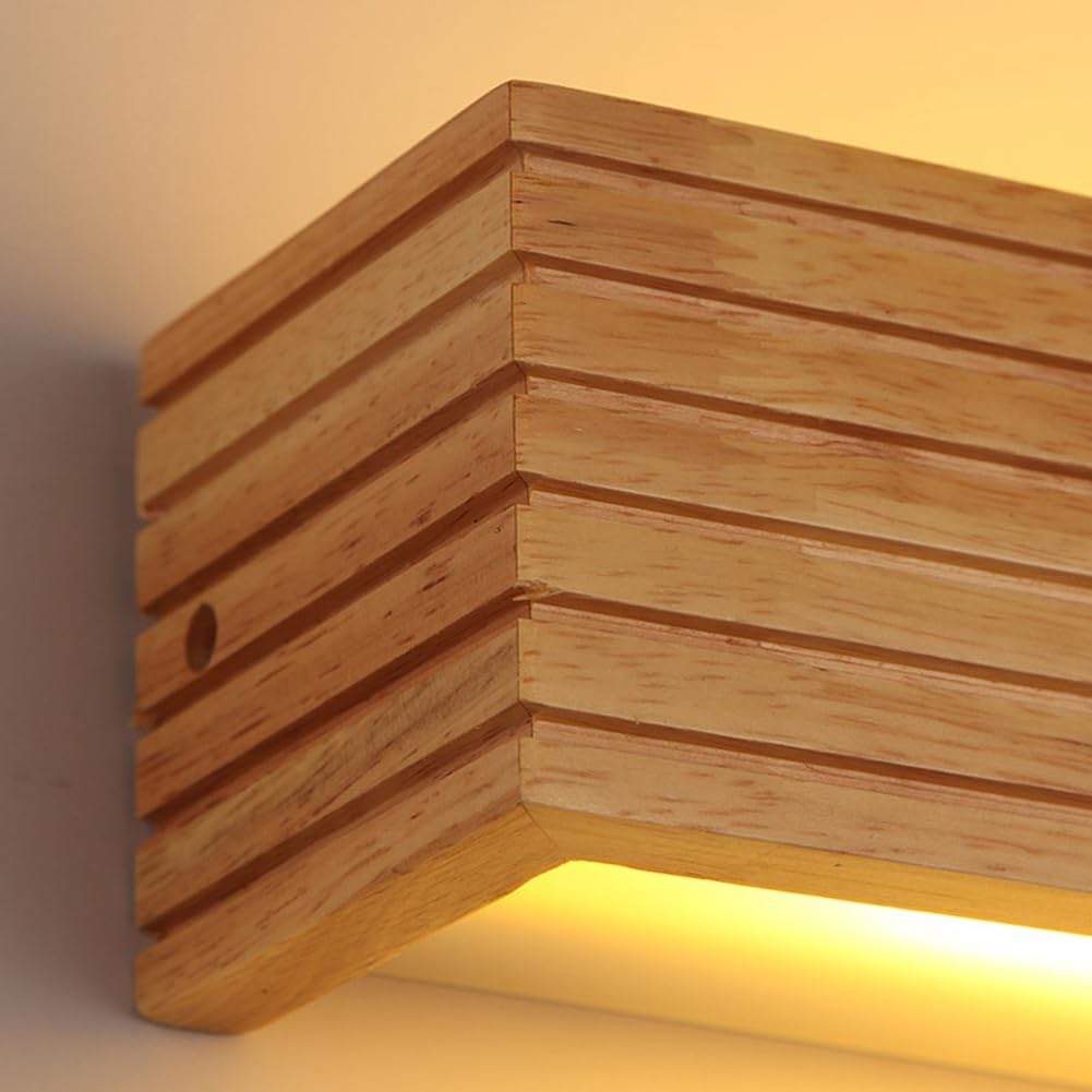 Lampada A LED in Legno Massello Lampada da Specchio per Il Bagno Lampada da Tavolo per Il Bagno Lampada da Parete in Legno Originale