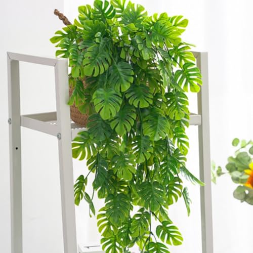 2 Pendentes Artificial Costela De Adão Realista Jardim Vertical Artifial