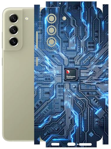 Image of AtOdds - Full Body Back Screen Guard Protector Film - Lamination Wrap Skin Sticker Compatible with Samsung Galaxy S21 FE (5G) | Scratchproof Matte Finish (Circuit)