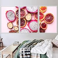 3 Piece Framed Canvas Wall Art Colorful Fruit Canvas Prints Home Artwork Decoration for Living Room,Bedroom - 16