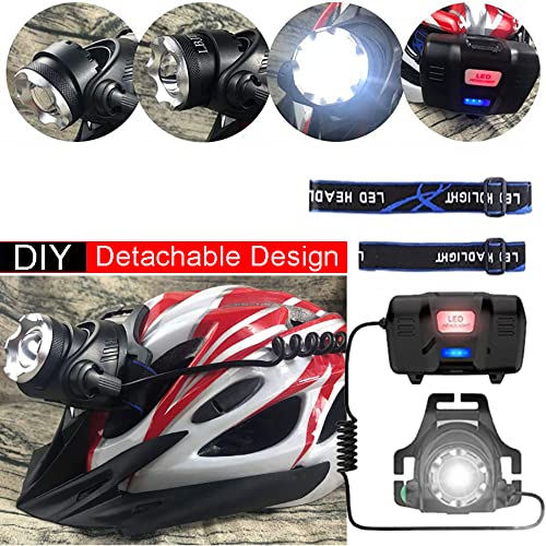 Lbjd Rechargeable Led Headlamp, Usb Input And Output, Super Bright, 3Pcs Battery, 15 Hours Runtime, Perfect For Camping, Fishing, Running, Biking #TOP5