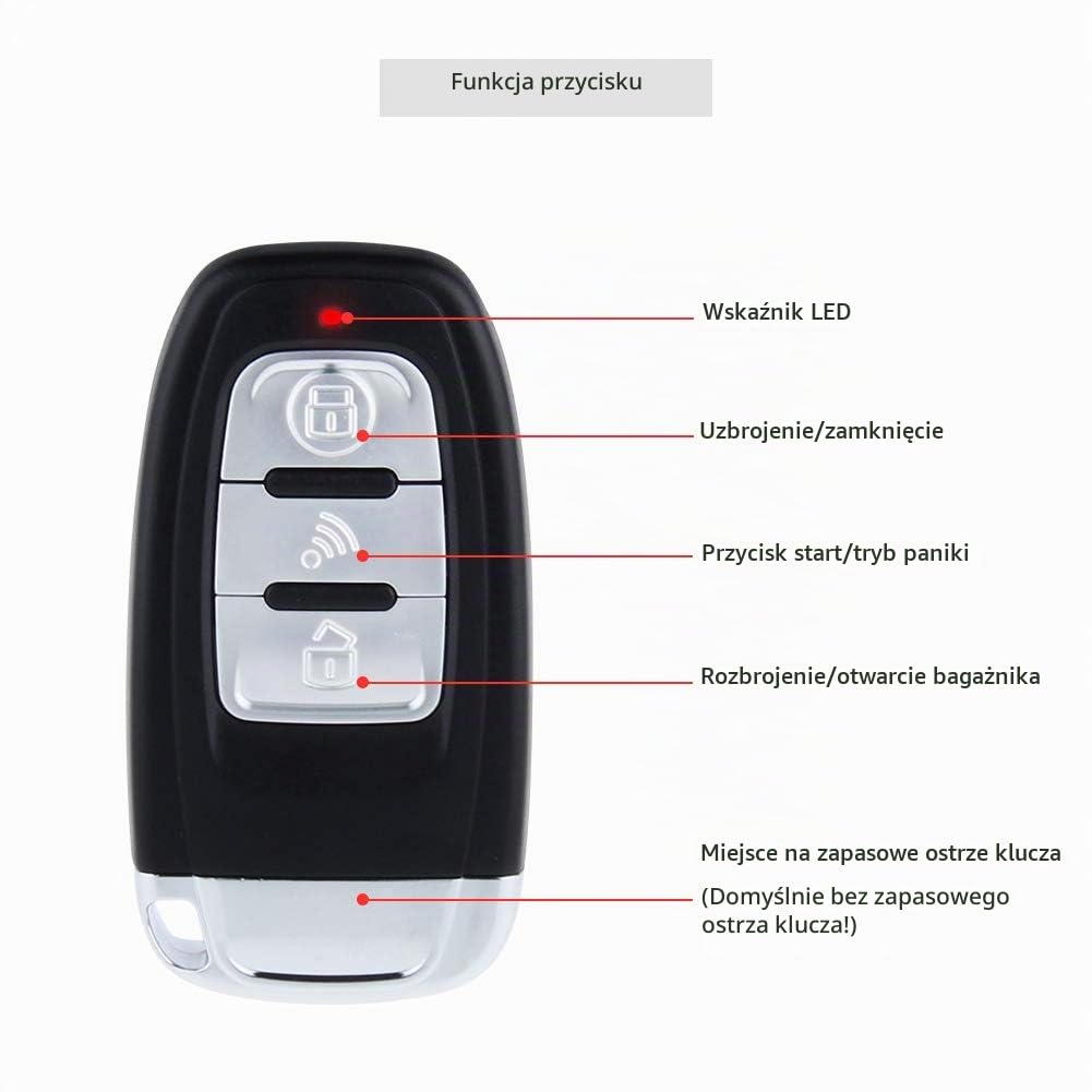 EASYGUARD EC003-1 PKE Pasywny System Alarmowy Samochodowy z Bezkluczykowym Wejściem, Przycisk Startu, Zdalny Start, Starter DC12V