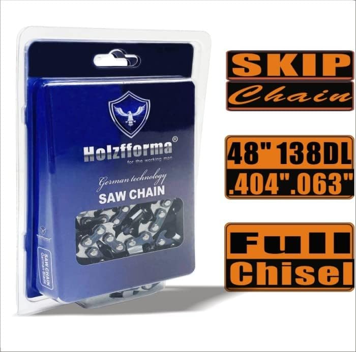 Holzfforma Skip Chain Full Chisel .404 .063'' 48inch 138DL Chainsaw Saw Chain