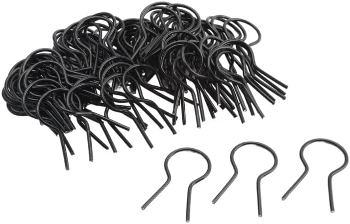 EZ Twist 1 3/8" OD x 8 Gauge Preformed Steel Tie Wire - Fence Ties - 100 Pack (Black Vinyl Coated)