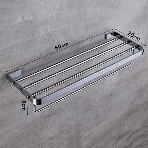 Porte-serviettes mural avec barre porte-serviette et rangement pour douche