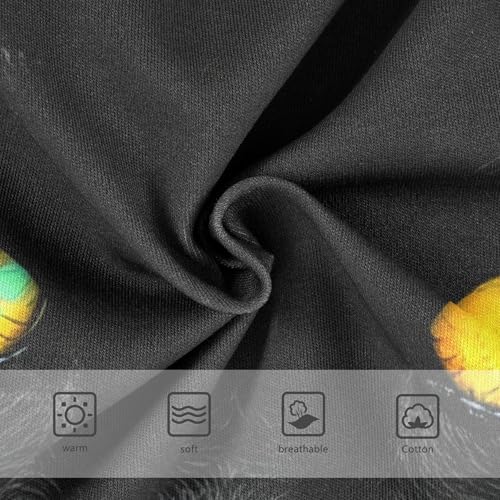 Girls Underwear Toddlers 2t Cotton Little Girl Panties Animal Briefs Girls Undies Glowing Yellow Cat Eyes Black3