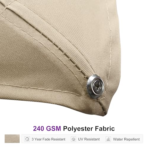 Image of PURPLE LEAF Patio Umbrella 9' X 12' Wind Resistant Outdoor Umbrella Beige
