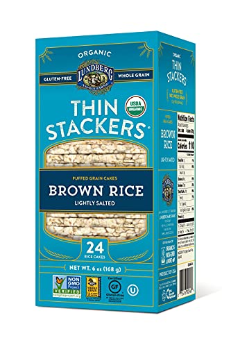Lundberg family farms thin stackers brown rice lightly salted gra…
