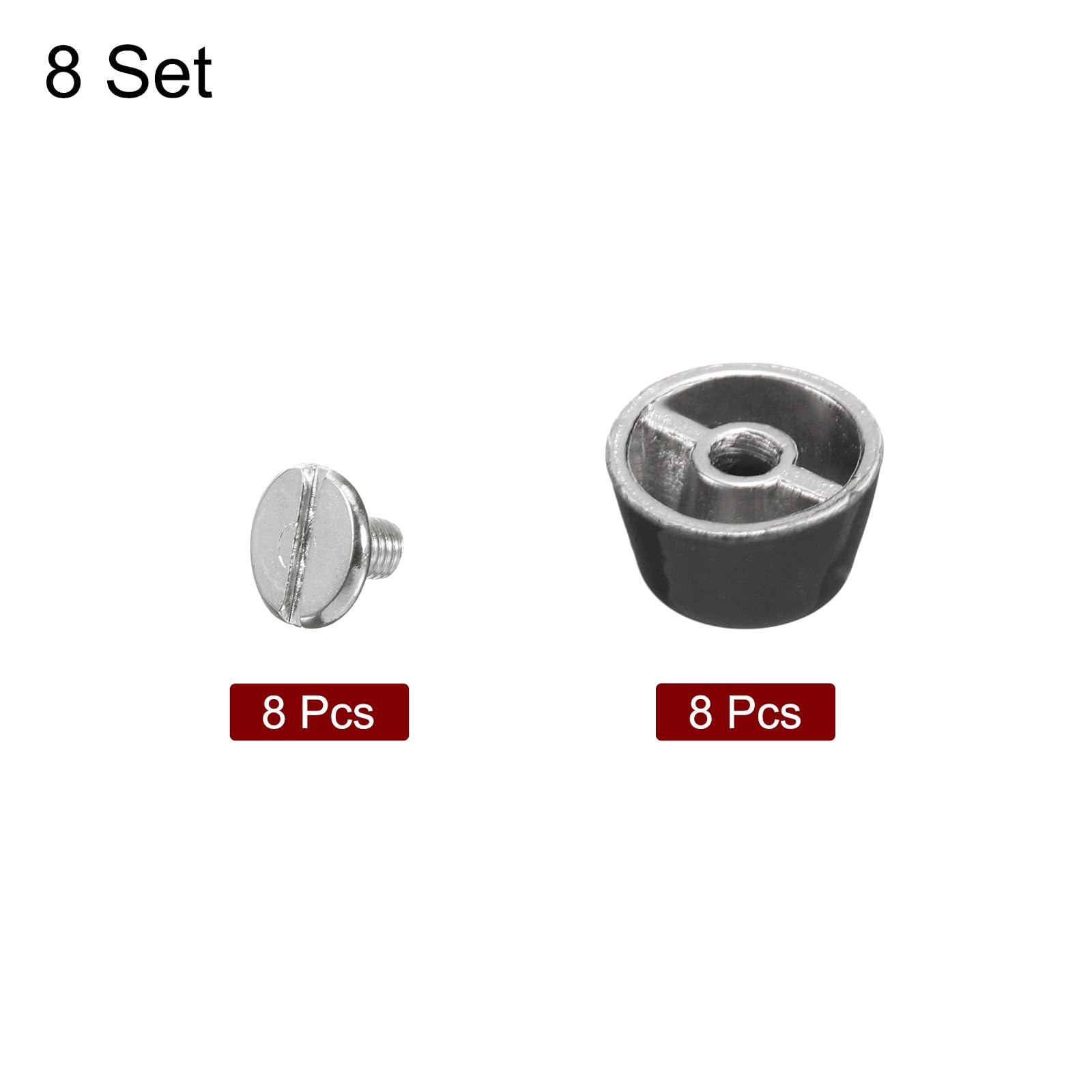 Lot De 30 Rivets Plats Métal 12 Mm Pour Artisanat Cuir - Clous à Vis, Couleur Pistolet - Pour Sacs, Vêtements, Accessoires