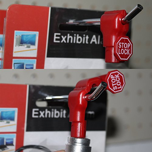 Peg Hook Stop Lock for Prevent The Sweep Theft of Displayed Products on A Wire Peg, Plastic Red 6mm Security Lock, Retail Shop Anti-Theft Display Slatwall and Pegboard Hook Lock (Red Stop Locks)