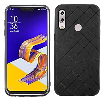 ELISORLI Compatível com Asus ZenFone 5 ZE620KL Slim Soft Rubber Case, Resistente a Choques Robusta Leve Flexível Antiderrapante Slim Fit Full Fit Capa protetora para celular Zen Fone 5Z ZS620KL Preto