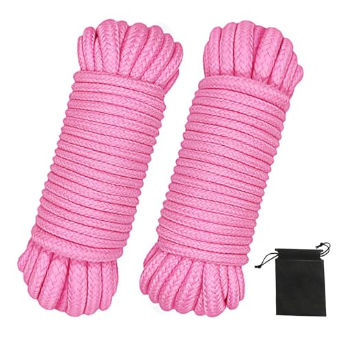 picoggo Lot de 2 cordes en coton doux multi-usages durables et durables de 10 m de long et 8 mm d'épaisseur