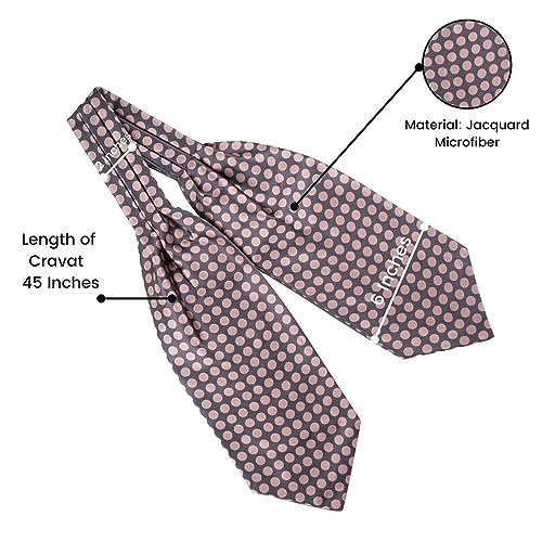 Image of The Tie Hub Microfibre Cravat for Men - Formal & Wedding Occasion Wear