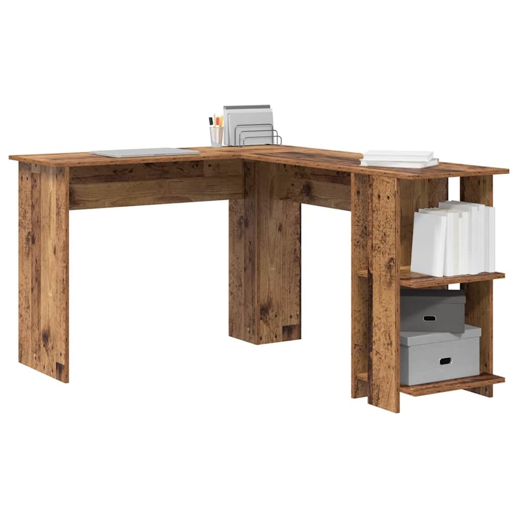 vidaXL Eck-Schreibtisch Altholz 140 x 113,5 x 75 cm