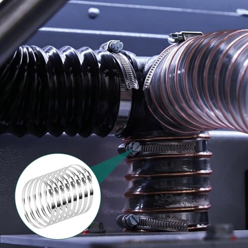 8 sztuk Zestaw Obejm Wężowych, Regulowane Obejmy Wężowe 118-140mm