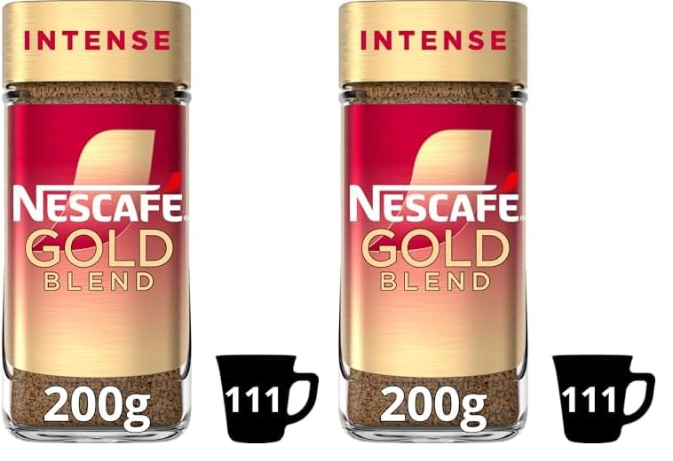 Gold Blend Intense Instant Coffee, Rich & Full-Bodied Dark Roasted Coffee, Arabica & Robusta Coffee, Premium Instant Coffee, 200g (Pack of 2)