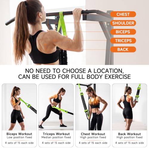 Image of Innstar Pull Up Assistance Bands, Heavy Duty Resistance Band for Pull Up Assist, Adjustable Resistance 165-265lbs with Fabric Feet /Knee Rest, Pull Up Bands Assistance Bands
