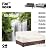 Finiboko 3-Seater Outdoor Couch Cover,76Wx32Dx31H Inches Patio Furniture Covers, Heavy Duty Covers for Outdoor Furniture Covers Waterproof, Beige&Brown