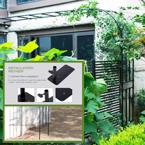 Treillis de jardin en métal – Support robuste pour plantes grimpantes d'extérieur pour roses et vignes, cadre décoratif mural