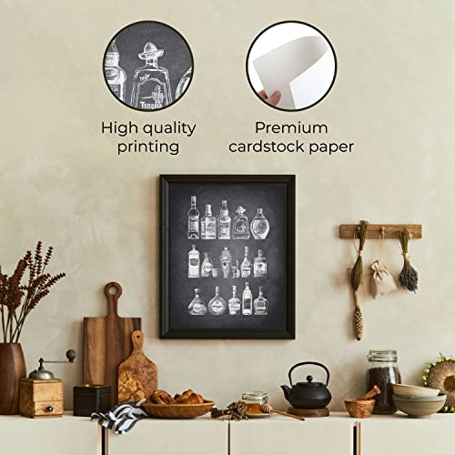 97 Decor Bar Cart Accessories And Decor - Bar Decor For Home, Home Bar Wall Decor, Vintage Bar Pictures Bar Decorations, Eclectic Whiskey Posters For Men, Drink Prints For College Dorm (Unframed) #TOP5