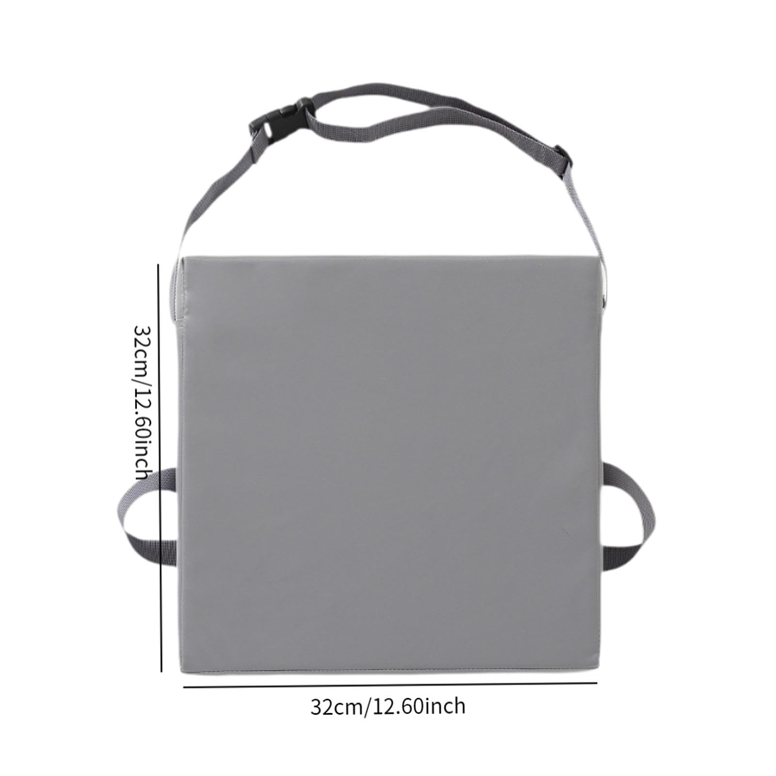 Cojín Elevador Antideslizante para Silla Ajustable, de Cuero Sintético PU Impermeable Y Esponja de Apoyo para Viajar, Gris, Individual
